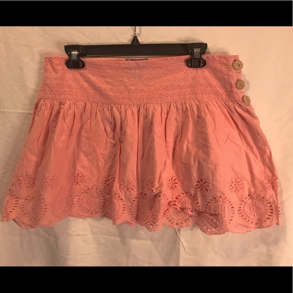 Cute Eyelet Mini Skirt